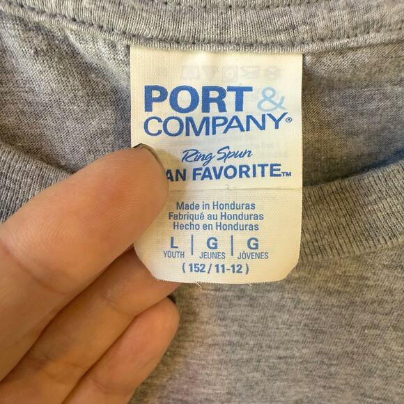 Fender Gray Youth Kids T-Shirt Size Large Indi Kidcore Music - Picture 6 of 6